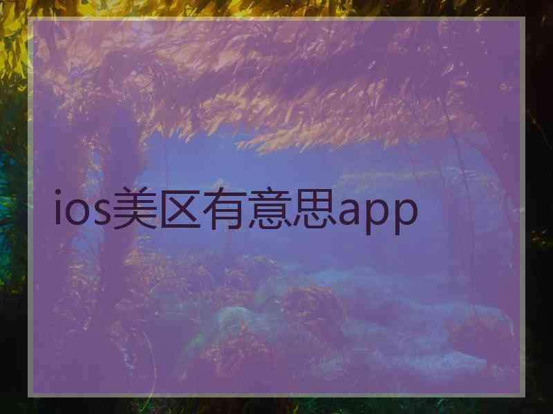 ios美区有意思app