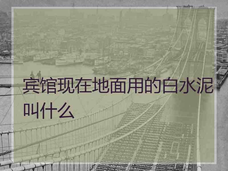 宾馆现在地面用的白水泥叫什么