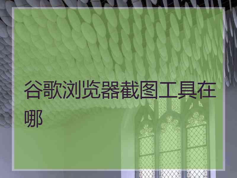 谷歌浏览器截图工具在哪