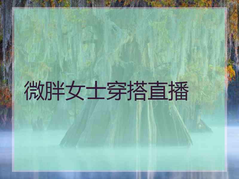 微胖女士穿搭直播