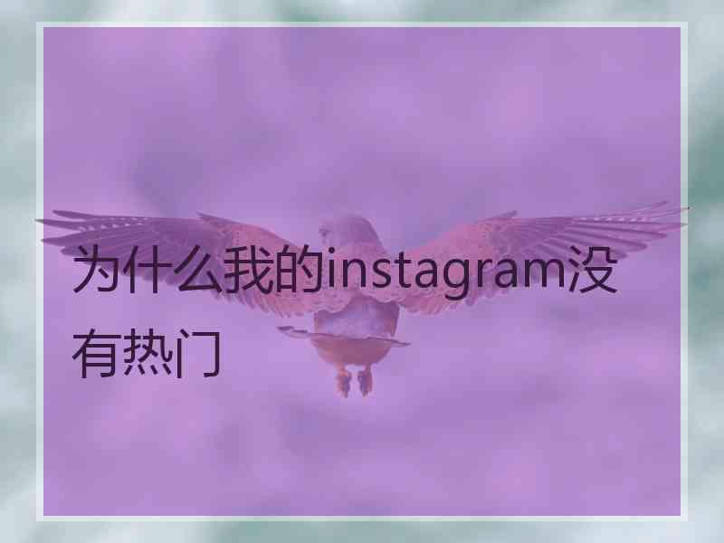 为什么我的instagram没有热门