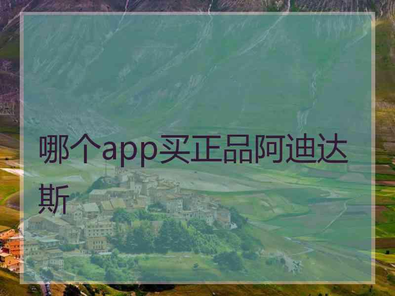 哪个app买正品阿迪达斯