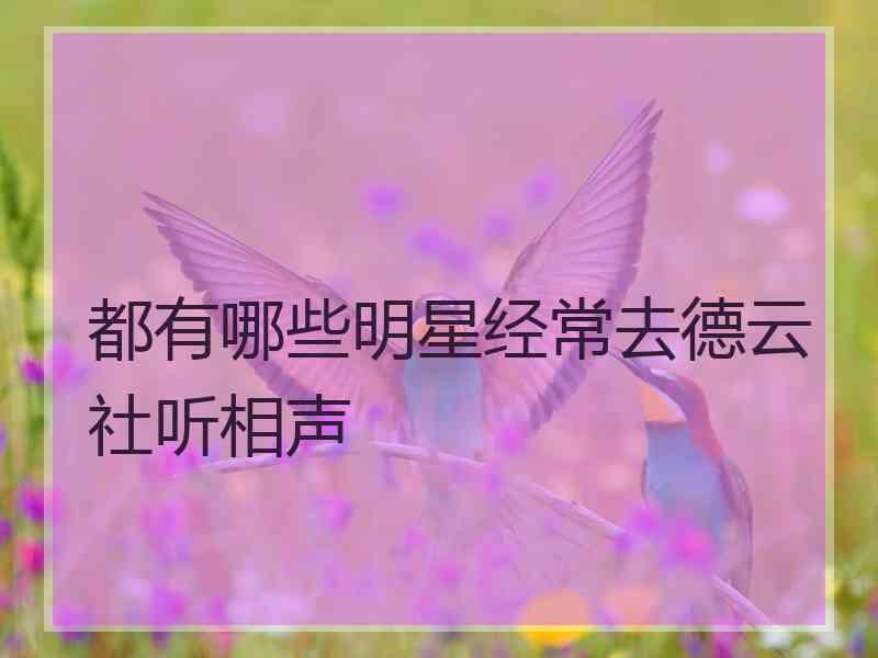 都有哪些明星经常去德云社听相声