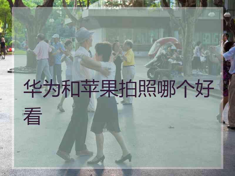 华为和苹果拍照哪个好看