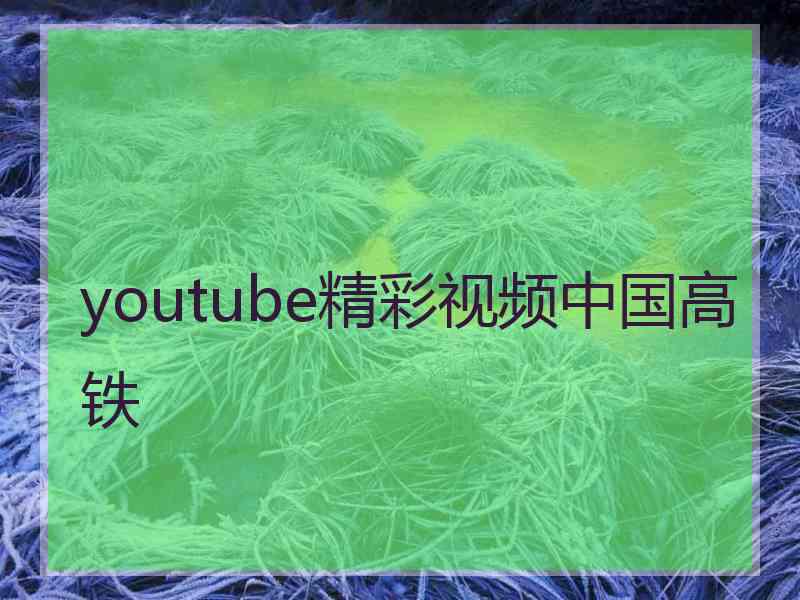 youtube精彩视频中国高铁