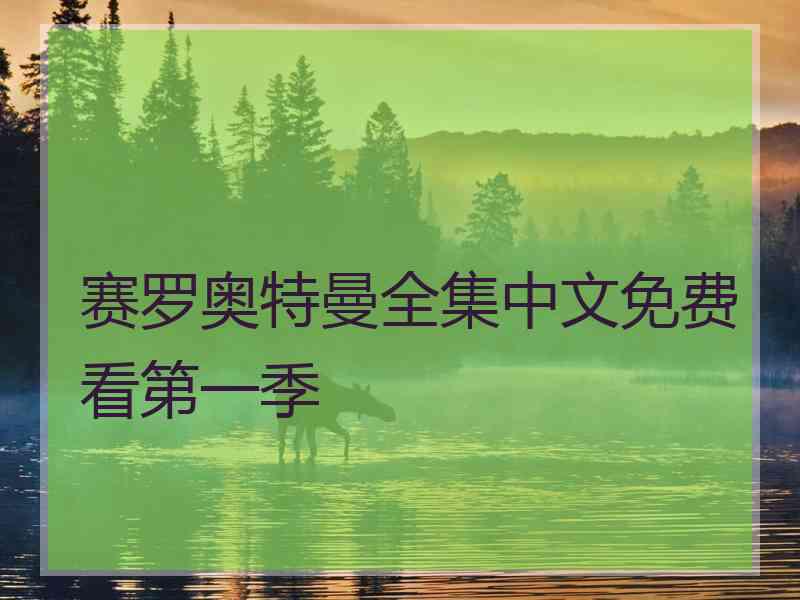 赛罗奥特曼全集中文免费看第一季