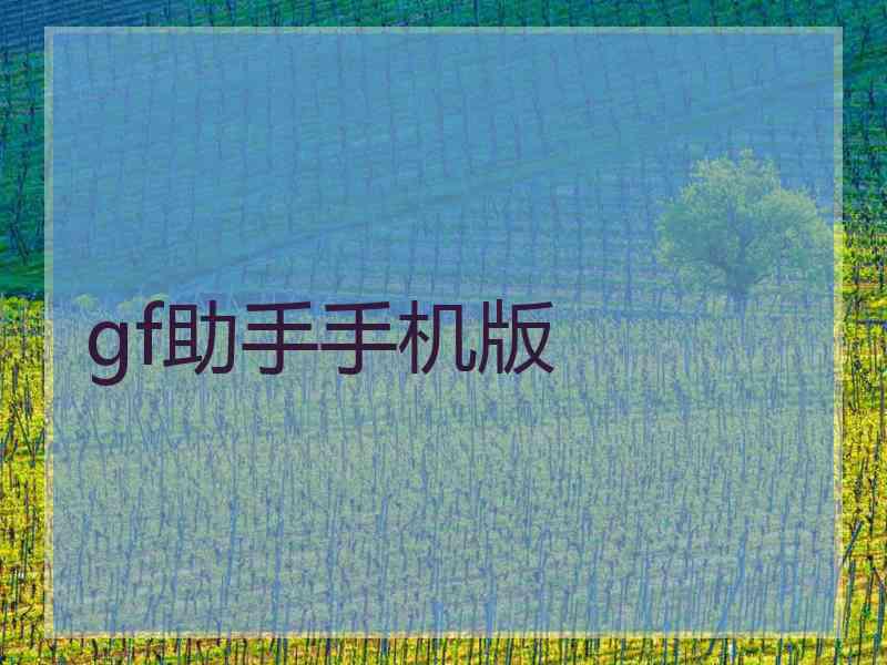 gf助手手机版