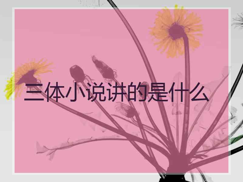 三体小说讲的是什么