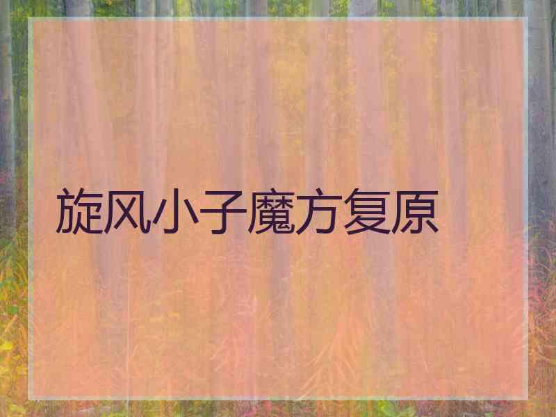 旋风小子魔方复原