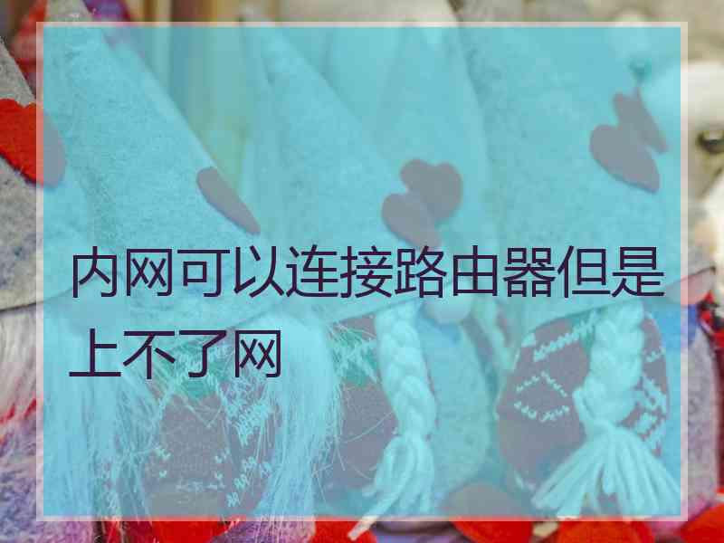 内网可以连接路由器但是上不了网