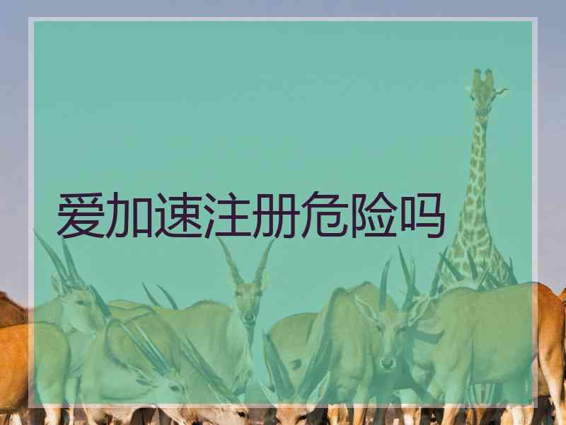 爱加速注册危险吗