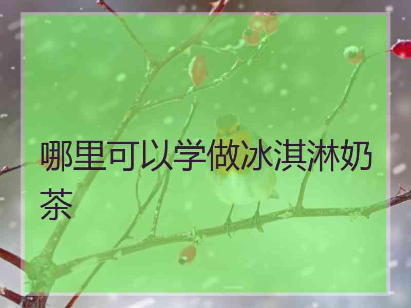 哪里可以学做冰淇淋奶茶