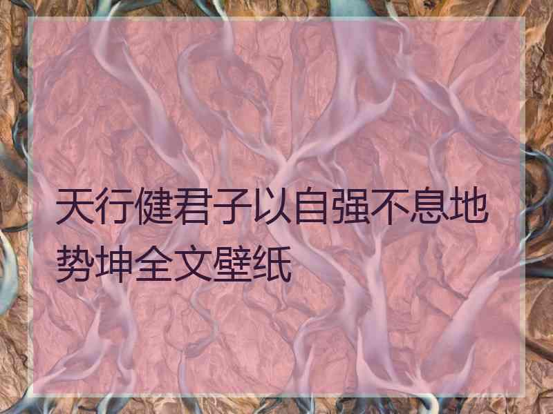 天行健君子以自强不息地势坤全文壁纸
