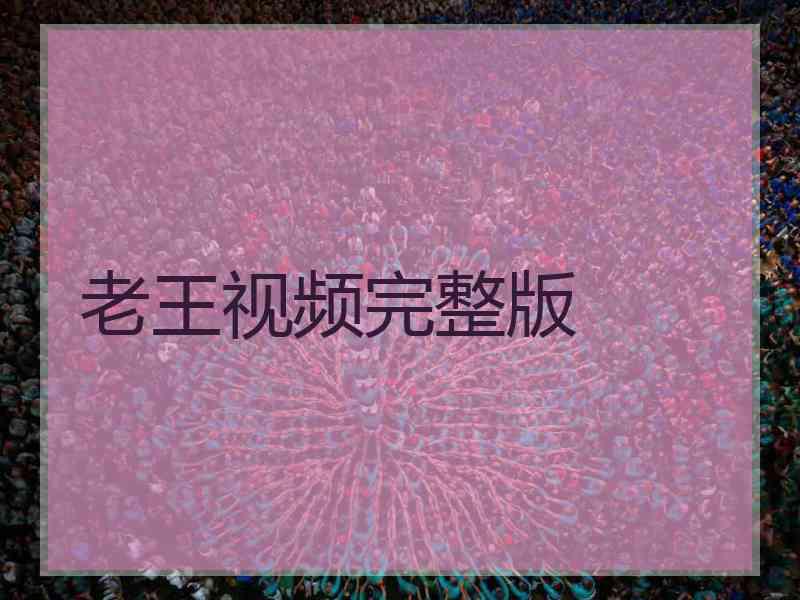 老王视频完整版