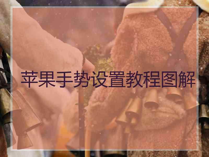 苹果手势设置教程图解