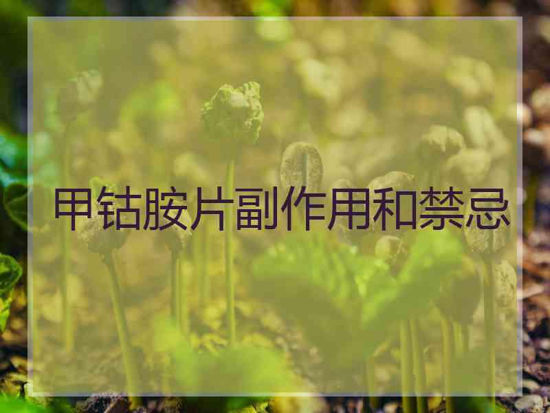 甲钴胺片副作用和禁忌