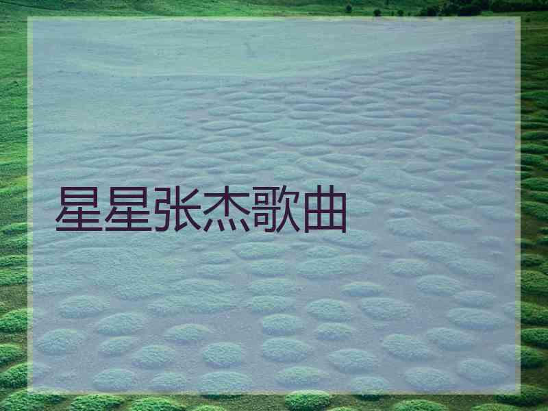星星张杰歌曲