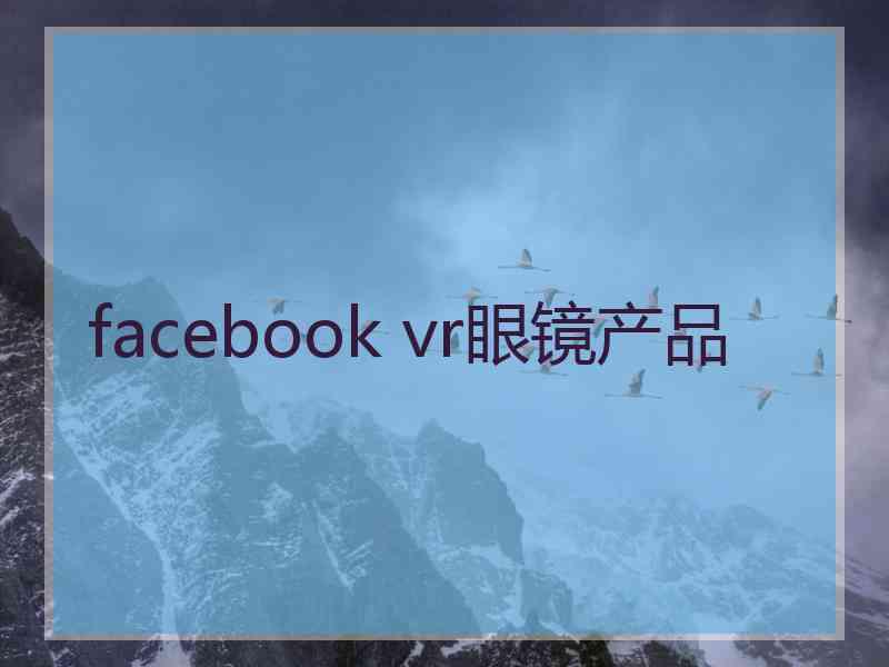 facebook vr眼镜产品