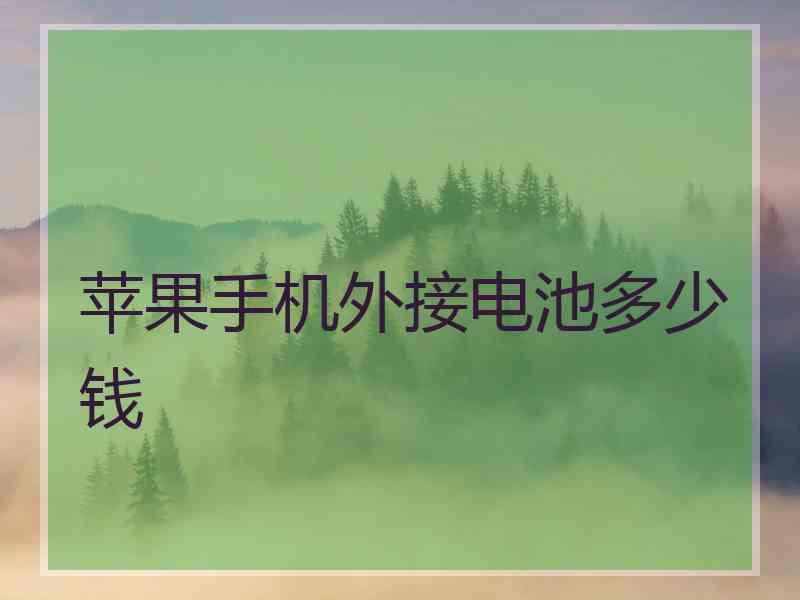 苹果手机外接电池多少钱