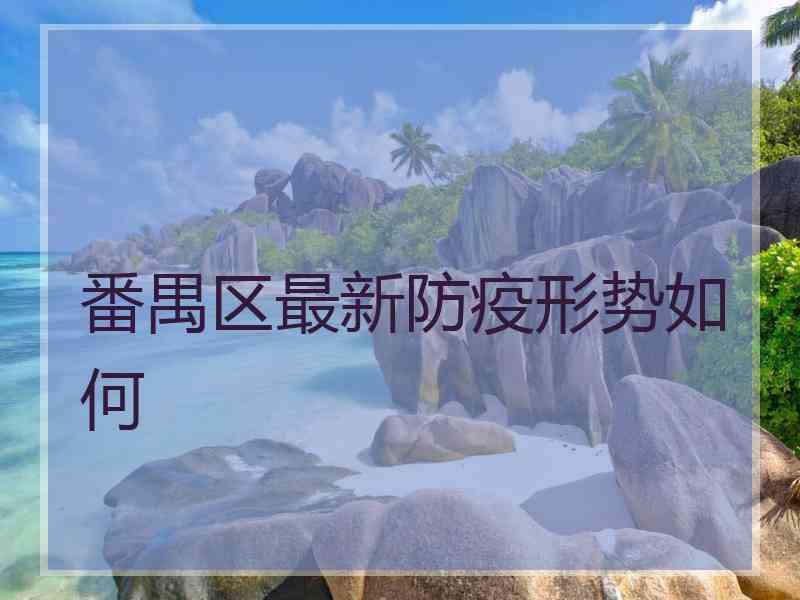 番禺区最新防疫形势如何