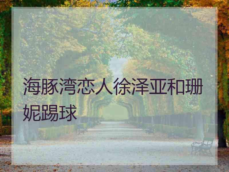 海豚湾恋人徐泽亚和珊妮踢球