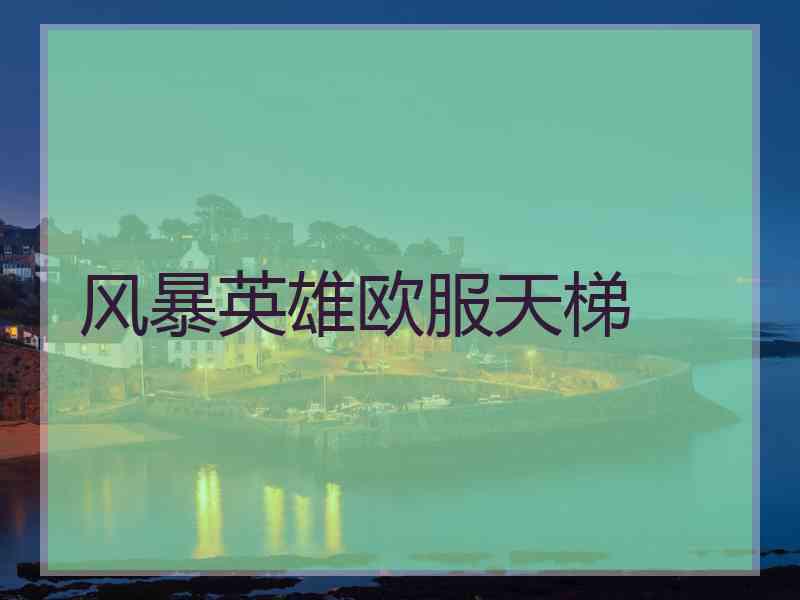 风暴英雄欧服天梯