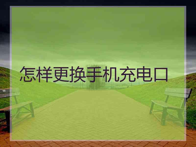 怎样更换手机充电口