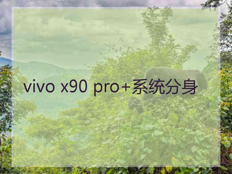 vivo x90 pro+系统分身