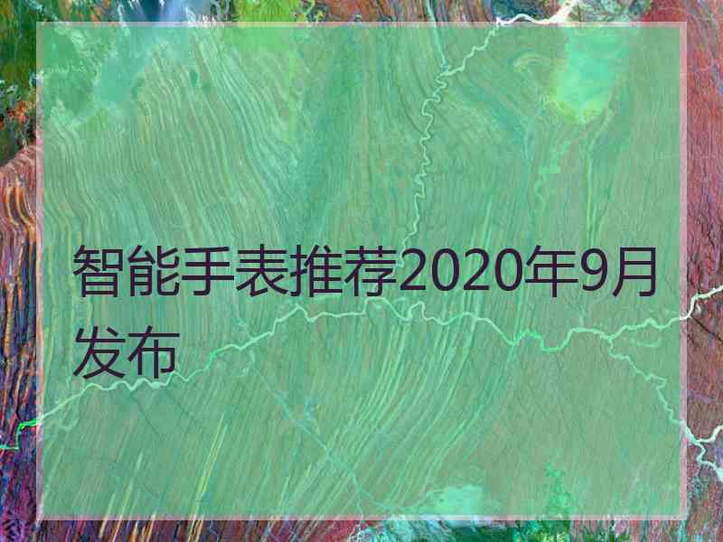 智能手表推荐2020年9月发布