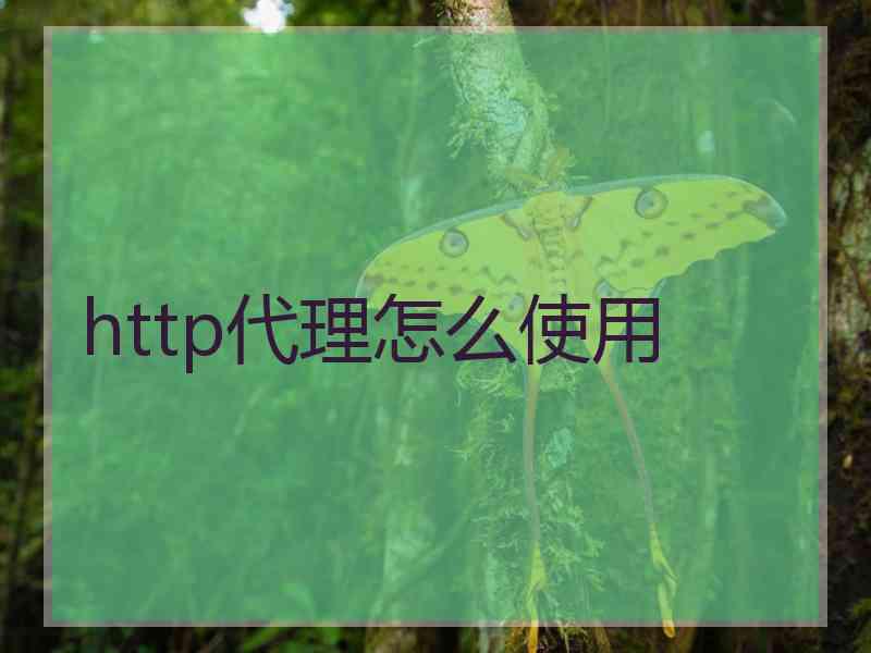 http代理怎么使用