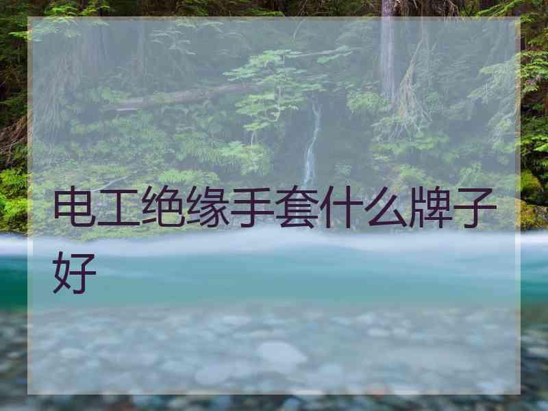 电工绝缘手套什么牌子好