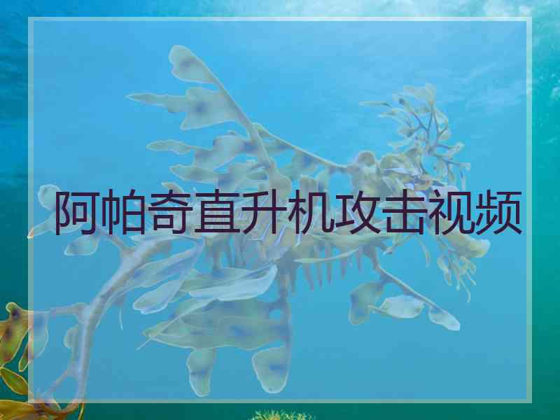 阿帕奇直升机攻击视频