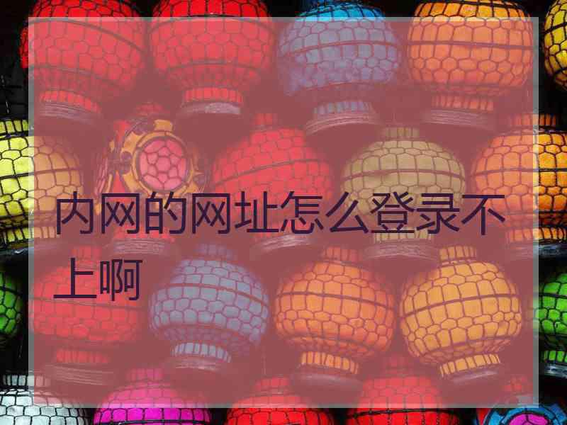 内网的网址怎么登录不上啊
