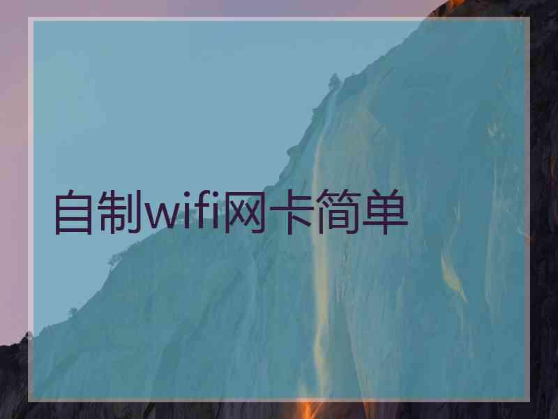 自制wifi网卡简单