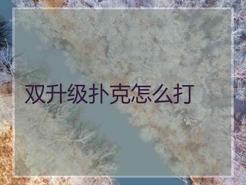 双升级扑克怎么打