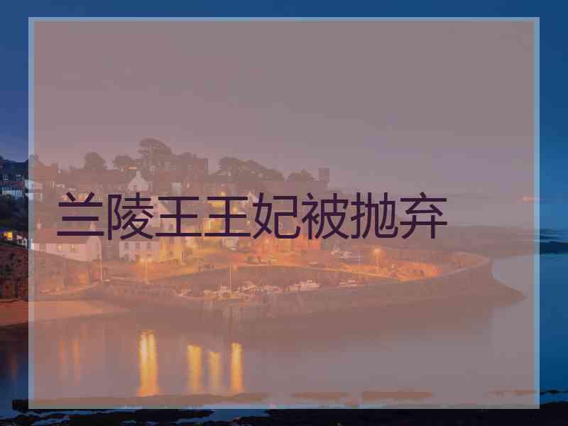 兰陵王王妃被抛弃