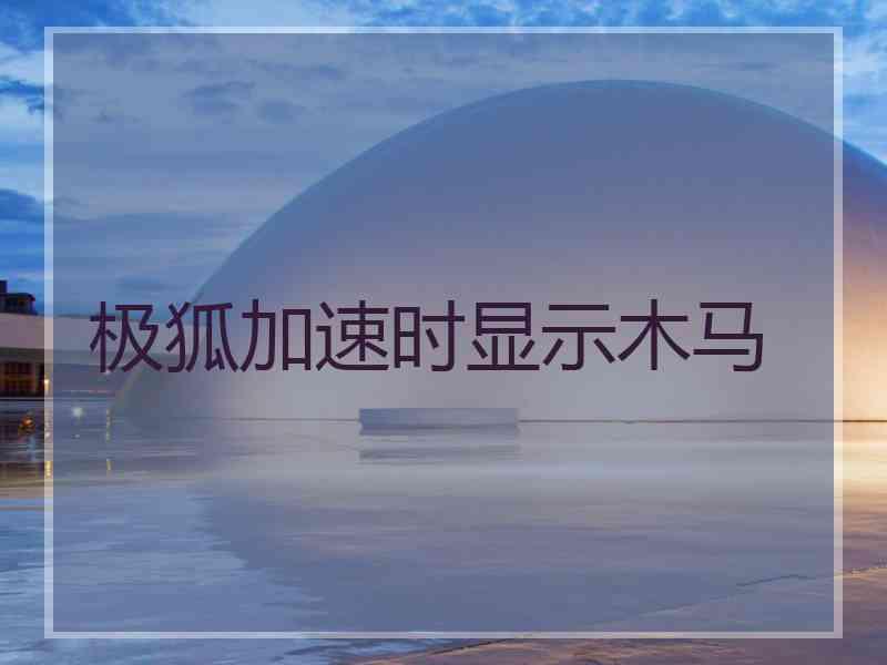 极狐加速时显示木马