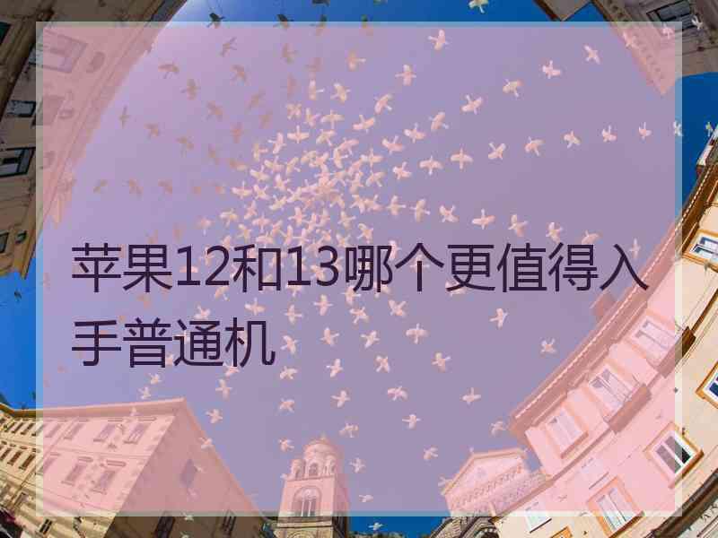 苹果12和13哪个更值得入手普通机