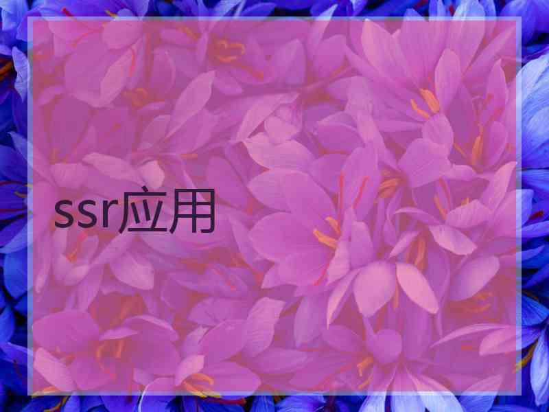 ssr应用