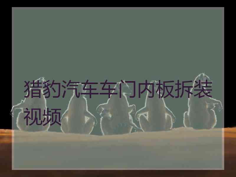 猎豹汽车车门内板拆装视频