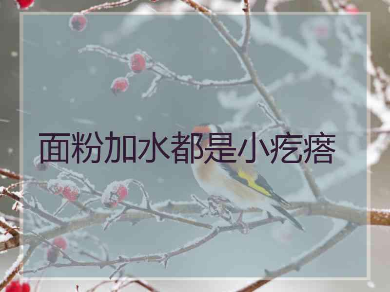 面粉加水都是小疙瘩