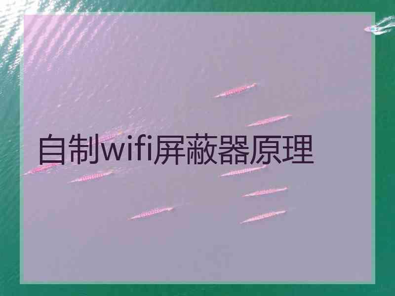 自制wifi屏蔽器原理