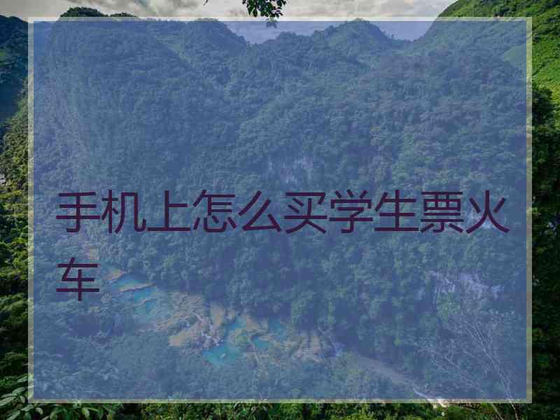 手机上怎么买学生票火车