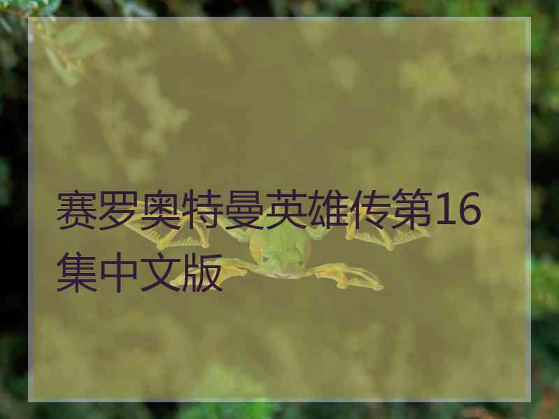 赛罗奥特曼英雄传第16集中文版