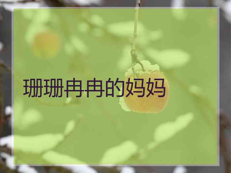 珊珊冉冉的妈妈
