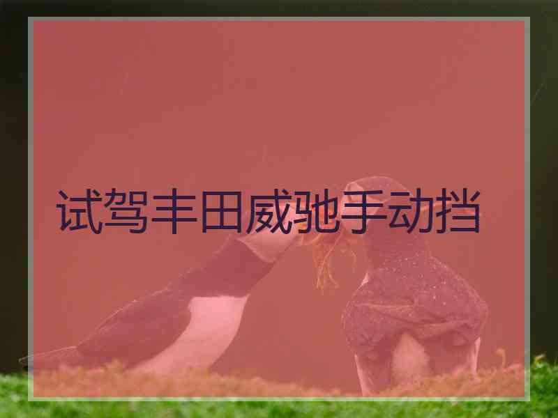 试驾丰田威驰手动挡