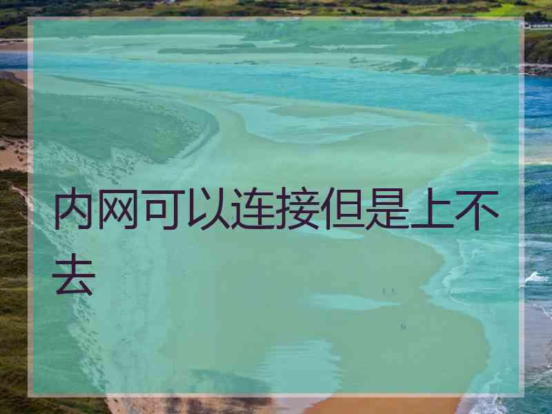内网可以连接但是上不去