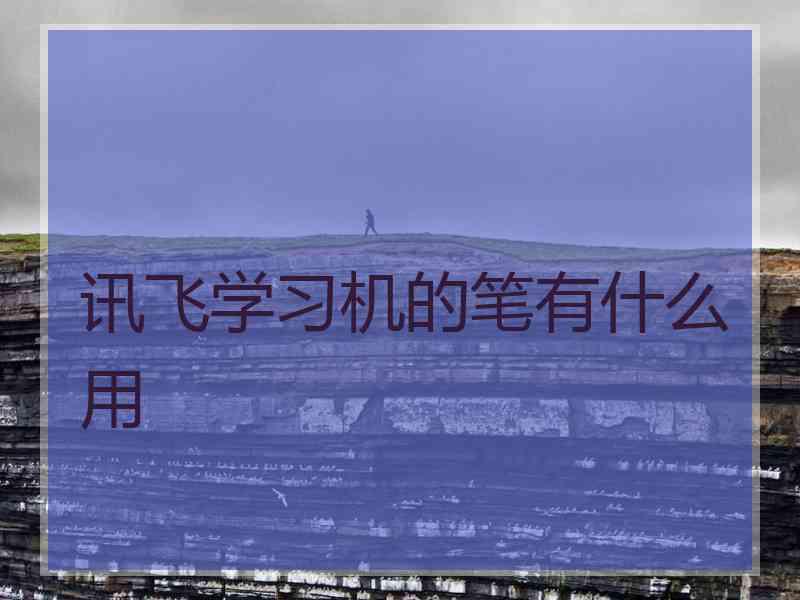 讯飞学习机的笔有什么用