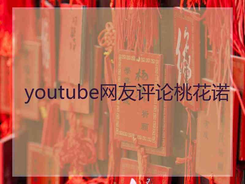 youtube网友评论桃花诺