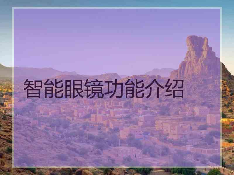 智能眼镜功能介绍